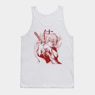 Samurai under sakura Tank Top